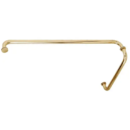Polished Brass 24" Towel Bar with 12" Pull Handle Combination Set Polished Brass 24" Towel Bar with 12" Pull Handle Combination Set