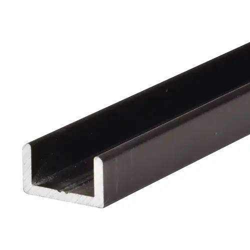Oil Rubbed Bronze Frameless Shower Door Aluminum Regular U-Channel for 1/2" Thick Glass - 95" Stock Length Oil Rubbed Bronze Frameless Shower Door Aluminum Regular U-Channel for 1/2" Thick Glass - 95" Stock Length