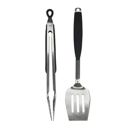 Barbecue Set, Stainless Steel Blade, Stainless Steel, Rubber Handle, Comfortable, Non-Slip Handle Barbecue Set, Stainless Steel Blade, Stainless Steel, Rubber Handle, Comfortable, Non-Slip Handle