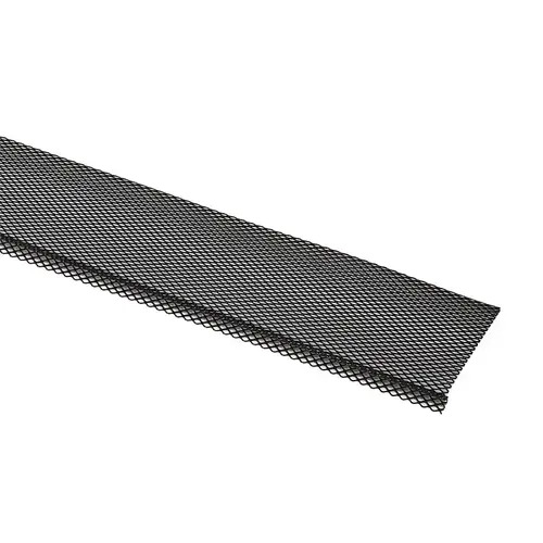Lock-On Gutter Guard, 4 ft L, 5 in W, Steel, Black, Galvanized Lock-On Gutter Guard, 4 ft L, 5 in W, Steel, Black, Galvanized