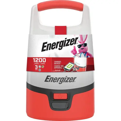 Lantern, LED Lamp, Plastic, Red/White