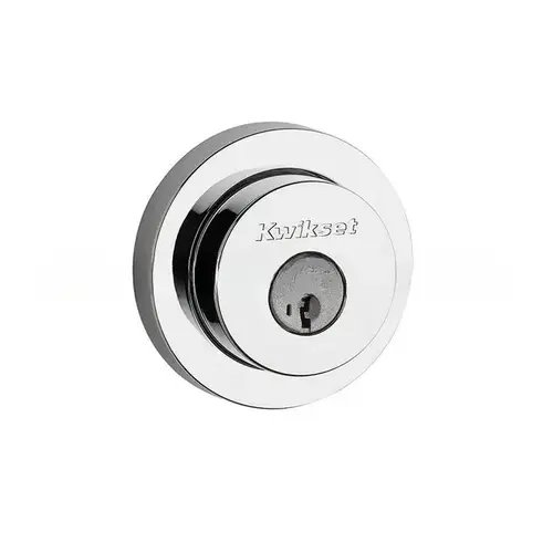 Milan Round Double Cylinder Deadbolt SmartKey with RCAL Latch and RCS Strike KA3 Bright Chrome Finish