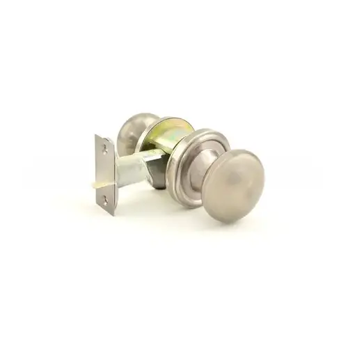 Impresa Entry Lock with Adjustable Latch and Full Lip Strike Antique Nickel Finish Impresa Entry Lock with Adjustable Latch and Full Lip Strike Antique Nickel Finish