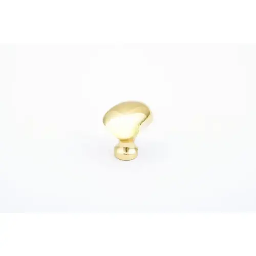 1-3/8" Oval Country Cabinet Knob Bright Brass Finish 1-3/8" Oval Country Cabinet Knob Bright Brass Finish