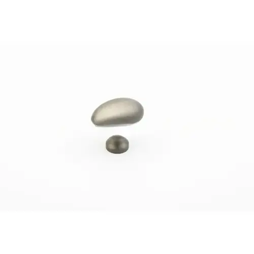 1-3/8" Oval Country Cabinet Knob Antique Nickel Finish 1-3/8" Oval Country Cabinet Knob Antique Nickel Finish