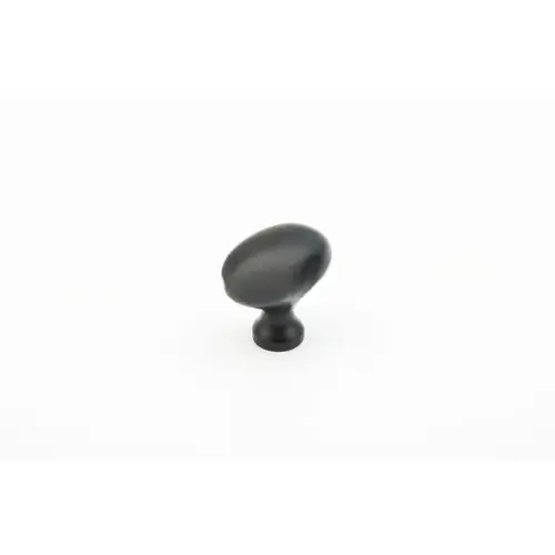 1-3/8" Oval Country Cabinet Knob Black Finish