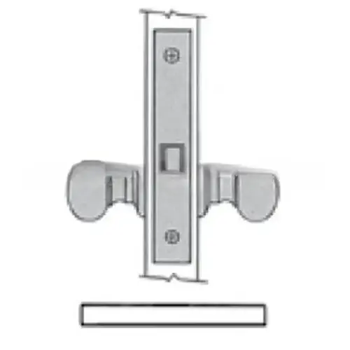 Right Hand Reverse Lever Strength Interior Passage 2-1/2" Backset Mortise Lock Body Satin Brass With Brown Finish Right Hand Reverse Lever Strength Interior Passage 2-1/2" Backset Mortise Lock Body Satin Brass With Brown Finish