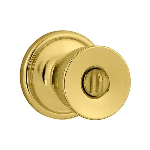 Kwikset Abbey Privacy Door Lock with 6AL Latch and RCS Strike Bright Brass Finish Kwikset Abbey Privacy Door Lock with 6AL Latch and RCS Strike Bright Brass Finish