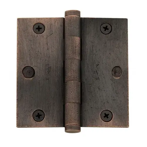 3-1/2" x 3-1/2" Mortise Square Hinge Non-Removable Pin Distressed Oil Rubbed Bronze Finish 3-1/2" x 3-1/2" Mortise Square Hinge Non-Removable Pin Distressed Oil Rubbed Bronze Finish