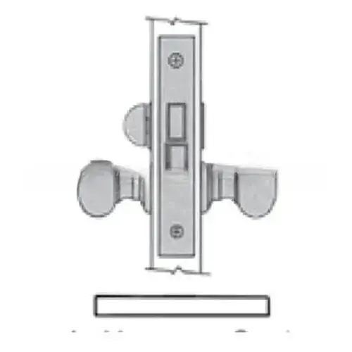 Right Hand Reverse Lever Strength Interior Bed / Bath 2-3/4" Backset Mortise Lock Body Unlacquered Brass Finish Right Hand Reverse Lever Strength Interior Bed / Bath 2-3/4" Backset Mortise Lock Body Unlacquered Brass Finish