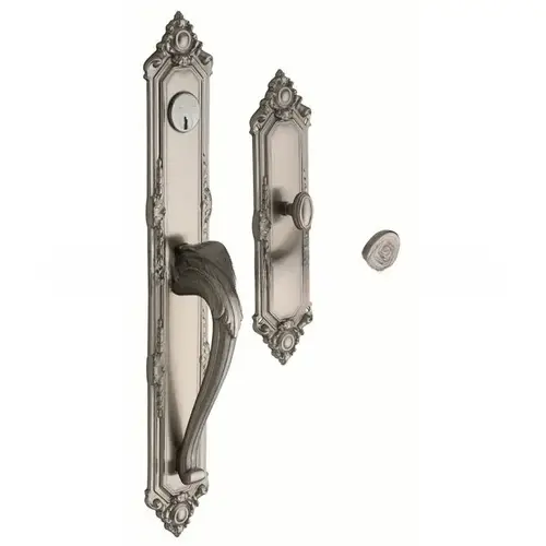 Kensington Right Hand Full Dummy Mortise Lock Trim Blank Plates Lifetime Satin Nickel Finish Kensington Right Hand Full Dummy Mortise Lock Trim Blank Plates Lifetime Satin Nickel Finish