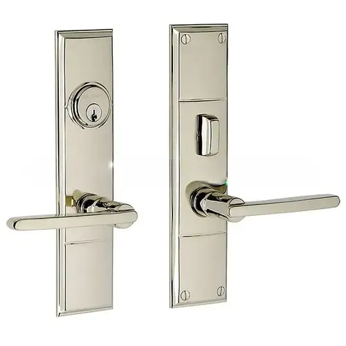 Houston Full Dummy Mortise Lock Trim Blank Plates Lifetime Bright Nickel Finish Houston Full Dummy Mortise Lock Trim Blank Plates Lifetime Bright Nickel Finish