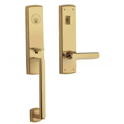 Soho 3/4 Right Hand Full Dummy Tubular Handleset Unlacquered Brass Finish Soho 3/4 Right Hand Full Dummy Tubular Handleset Unlacquered Brass Finish