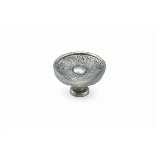 1-3/8" Sunburst Cabinet Knob Antique Silver Finish