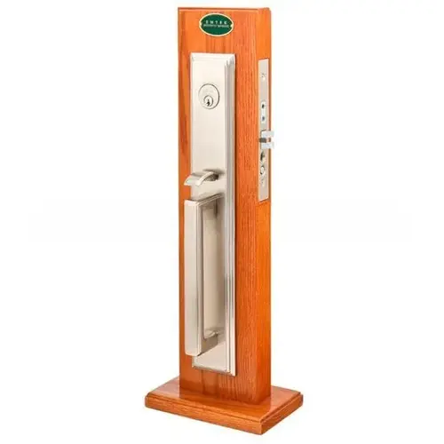 Triton Left Hand 2-1/2" Backset with Single Cylinder Melrose Mortise Handleset with F20 Function Body Satin Nickel Finish Triton Left Hand 2-1/2" Backset with Single Cylinder Melrose Mortise Handleset with F20 Function Body Satin Nickel Finish