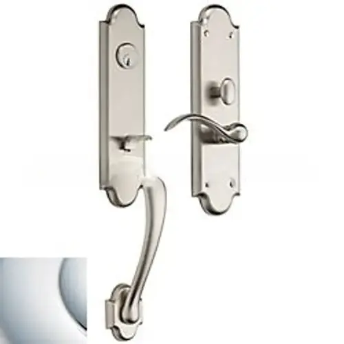 Boulder 3/4 Escutcheon Left Hand Full Dummy Mortise Trim Bright Chrome Finish Boulder 3/4 Escutcheon Left Hand Full Dummy Mortise Trim Bright Chrome Finish