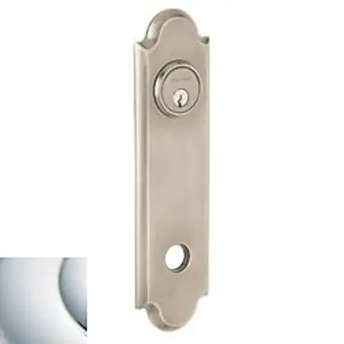 10-5/9" Arch Full Dummy Rose Pair Bright Chrome Finish 10-5/9" Arch Full Dummy Rose Pair Bright Chrome Finish