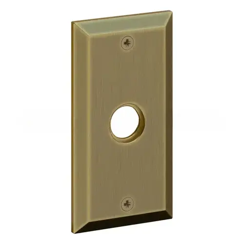 5" Bevel Rectangle Single Passage Rose Antique Brass Finish Pair 5" Bevel Rectangle Single Passage Rose Antique Brass Finish Pair