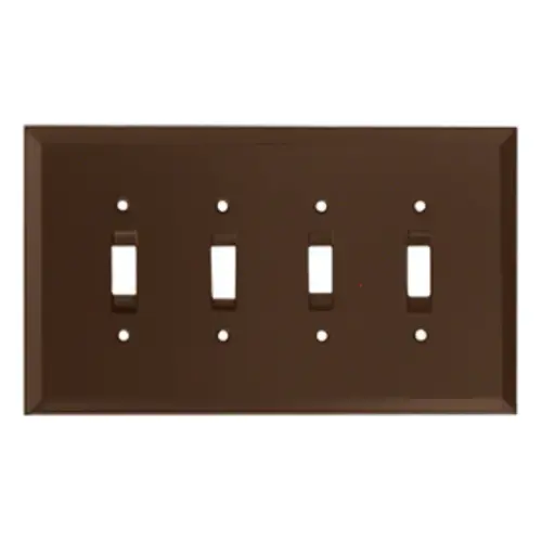 Bronze Quad Toggle Glass Mirror Plate Bronze Quad Toggle Glass Mirror Plate