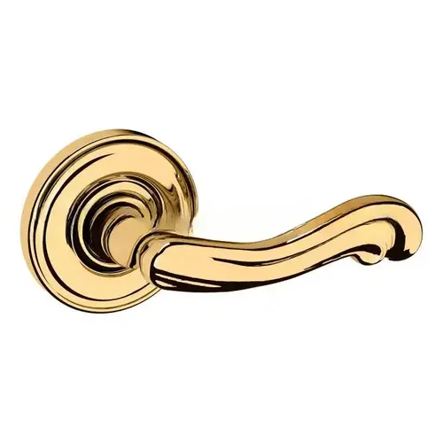 Preconfigured 5108 Lever with 5048 Rose Right Hand Half Dummy Lock Lifetime Brass Finish - Baldwin Quickship Item * Preconfigured 5108 Lever with 5048 Rose Right Hand Half Dummy Lock Lifetime Brass Finish - Baldwin Quickship Item *