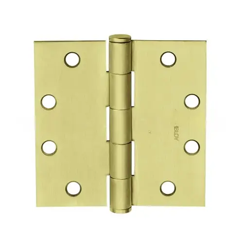 4-1/2" x 4-1/2" Square Corner Standard Weight Five Knuckle Hinge # 55767 Satin Brass Finish 4-1/2" x 4-1/2" Square Corner Standard Weight Five Knuckle Hinge # 55767 Satin Brass Finish
