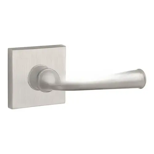 Half Dummy Left Hand Federal Lever and Contemporary Square Rose Satin Nickel Finish Half Dummy Left Hand Federal Lever and Contemporary Square Rose Satin Nickel Finish