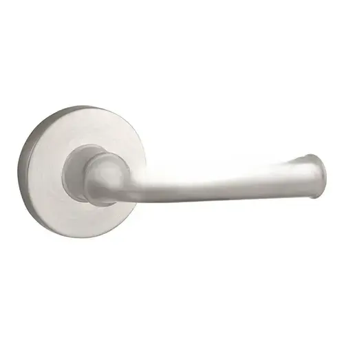 Half Dummy Right Hand Federal Lever and Contemporary Round Rose Satin Nickel Finish Half Dummy Right Hand Federal Lever and Contemporary Round Rose Satin Nickel Finish