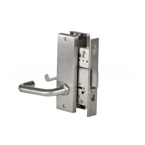 Mortise Lock 7 Pin Office 03 Lever with M Escutcheon Right Hand Satin Chrome Finish Mortise Lock 7 Pin Office 03 Lever with M Escutcheon Right Hand Satin Chrome Finish