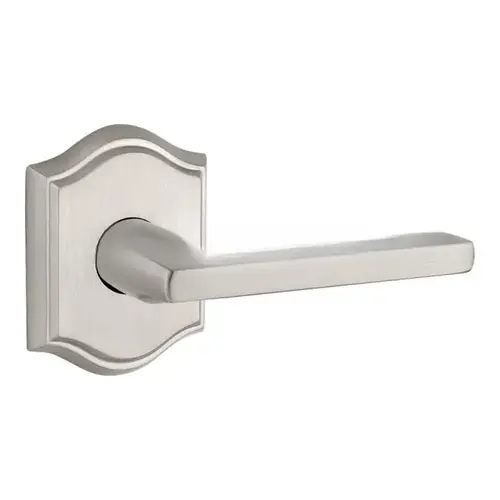 Full Dummy Square Lever and Traditional Arch Rose Satin Nickel Finish Full Dummy Square Lever and Traditional Arch Rose Satin Nickel Finish