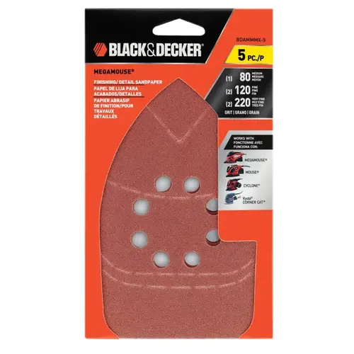 Sanding Sheet, 4.06 in W, 4-3/8 in L, 80, 120, 220 Grit, Aluminum Oxide Abrasive Brown - pack of 5 Sanding Sheet, 4.06 in W, 4-3/8 in L, 80, 120, 220 Grit, Aluminum Oxide Abrasive Brown - pack of 5