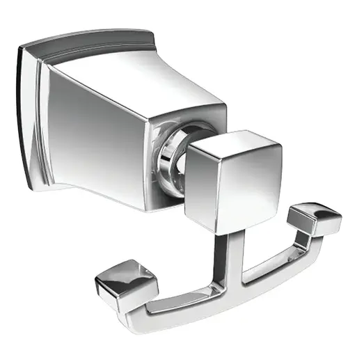 Boardwalk Double Robe Hook Bright Chrome Finish Boardwalk Double Robe Hook Bright Chrome Finish