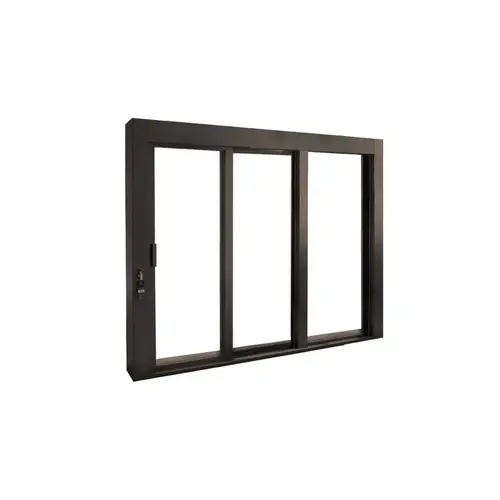 Manual Deluxe Sliding Window XOX with 12" Stainless Steel Shelf - Dark Black/Bronze Anodized Manual Deluxe Sliding Window XOX with 12" Stainless Steel Shelf - Dark Black/Bronze Anodized