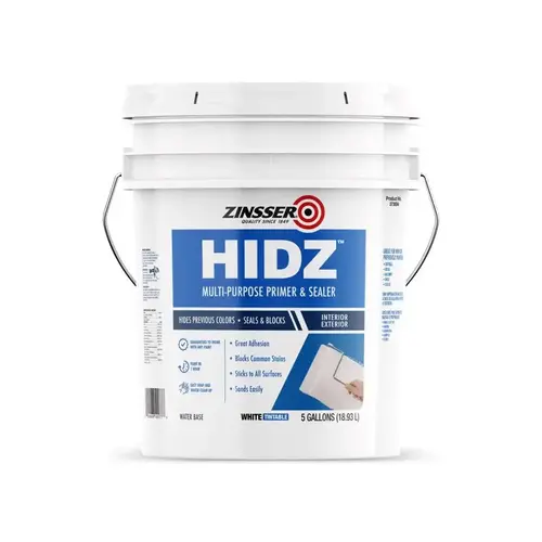 Zinsser HIDZ Series Primer and Sealer, White, 5 gal Zinsser HIDZ Series Primer and Sealer, White, 5 gal