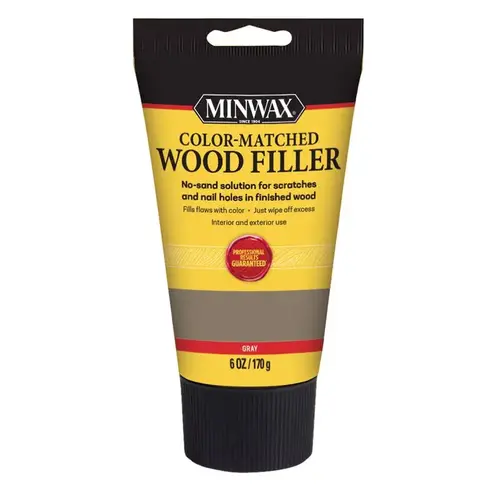 Color-Matched Series Wood Filler, Gray, 6 oz Color-Matched Series Wood Filler, Gray, 6 oz