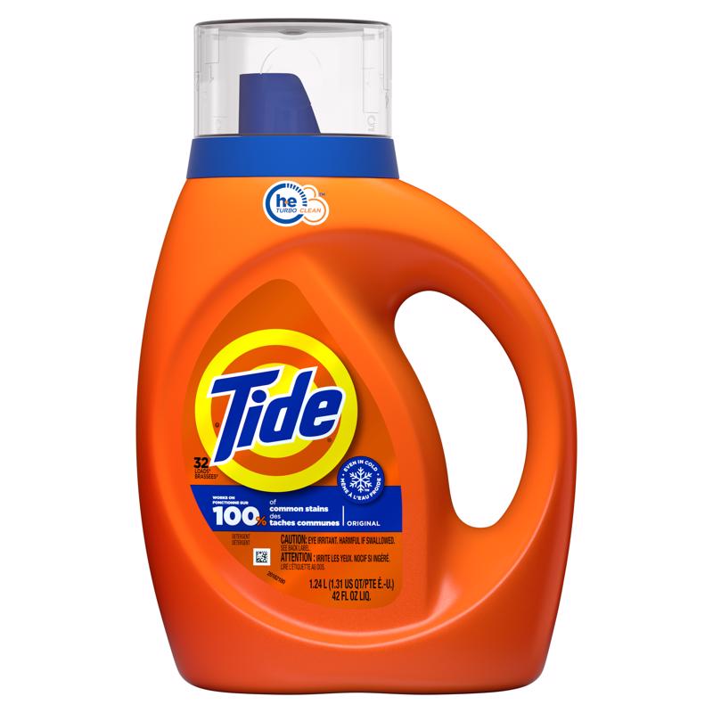 TIDE 80762759 Detergent HE Turbo Clean Original Scent Liquid 42 fl. oz.