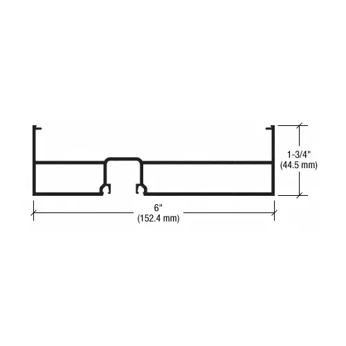 Clear Anodized Door Jamb - 21'-9" Stock Length Clear Anodized Door Jamb - 21'-9" Stock Length