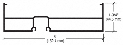 CRL-U.S. Aluminum FF63611 Clear Anodized Door Jamb - 21'-9" Stock Length