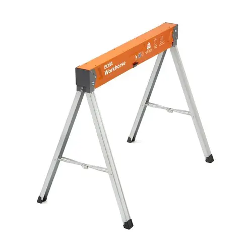 Heavy Duty Sawhorse 4.5" H X 34.25" W X 3" D 1200 lb. cap. Orange