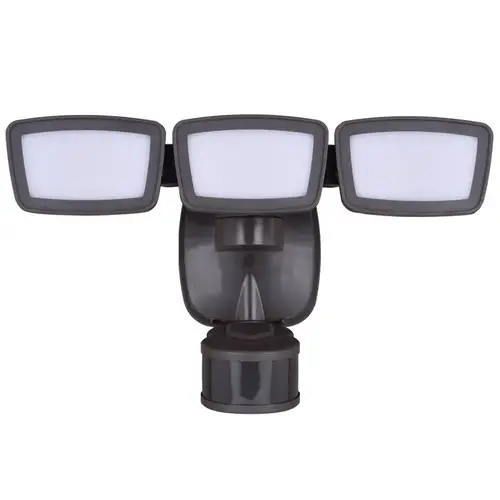 Security Floodlight Motion-Sensing Hardwired LED Bronze Bronze