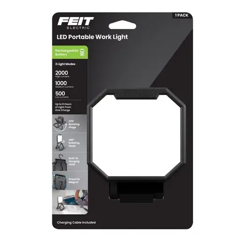 Folding Worklight 1000 lm LED Rechargeable Hanging Hook Folding Worklight 1000 lm LED Rechargeable Hanging Hook