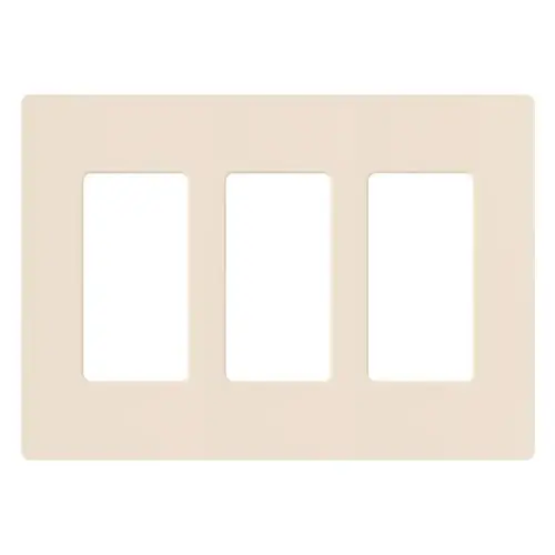 Wall Plate Claro Gloss Light Almond 3 gang Plastic Decorator Gloss Wall Plate Claro Gloss Light Almond 3 gang Plastic Decorator Gloss
