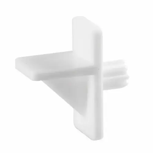 Shelf Clips 1" H X 0.62" W X 0.48" D White Plastic White Shelf Clips 1" H X 0.62" W X 0.48" D White Plastic White