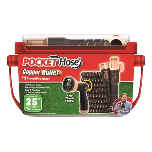 Expandable Hose Copper Bullet Latex/Fabric/Copper Multicolored Expandable Hose Copper Bullet Latex/Fabric/Copper Multicolored