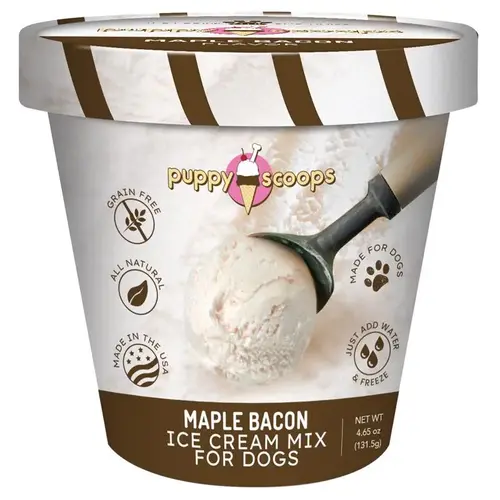 Treats Ice Cream Mix Maple Bacon Grain Free For Dogs 4.65 oz Treats Ice Cream Mix Maple Bacon Grain Free For Dogs 4.65 oz