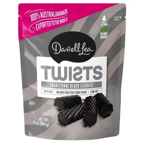 Licorice Bites Twists Traditional Black Licorice 10 oz - pack of 8 Licorice Bites Twists Traditional Black Licorice 10 oz - pack of 8