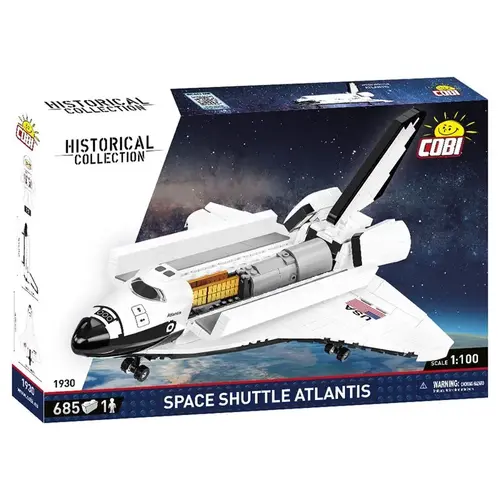 Block Set Space Shuttle Atlantis Black/White 685 pc Black/White