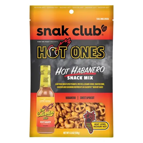 Snack Mix Hot Ones Hot Habanero/Sweet Apricot 4.5 oz Bagged Snack Mix Hot Ones Hot Habanero/Sweet Apricot 4.5 oz Bagged