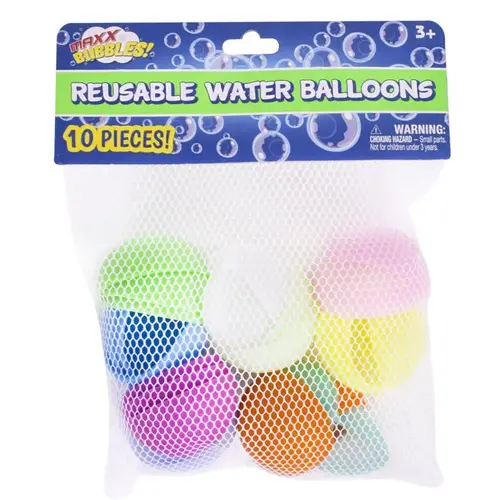 Reusable Water Balloons Silicone Assorted 10 pc Assorted - pack of 6 Reusable Water Balloons Silicone Assorted 10 pc Assorted - pack of 6