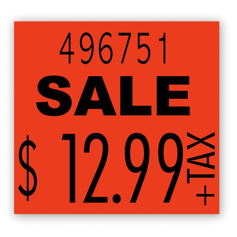 MONARCH 1136RS Price Label Miscellaneous Labels Adhesive Backed Red 1750 each Red