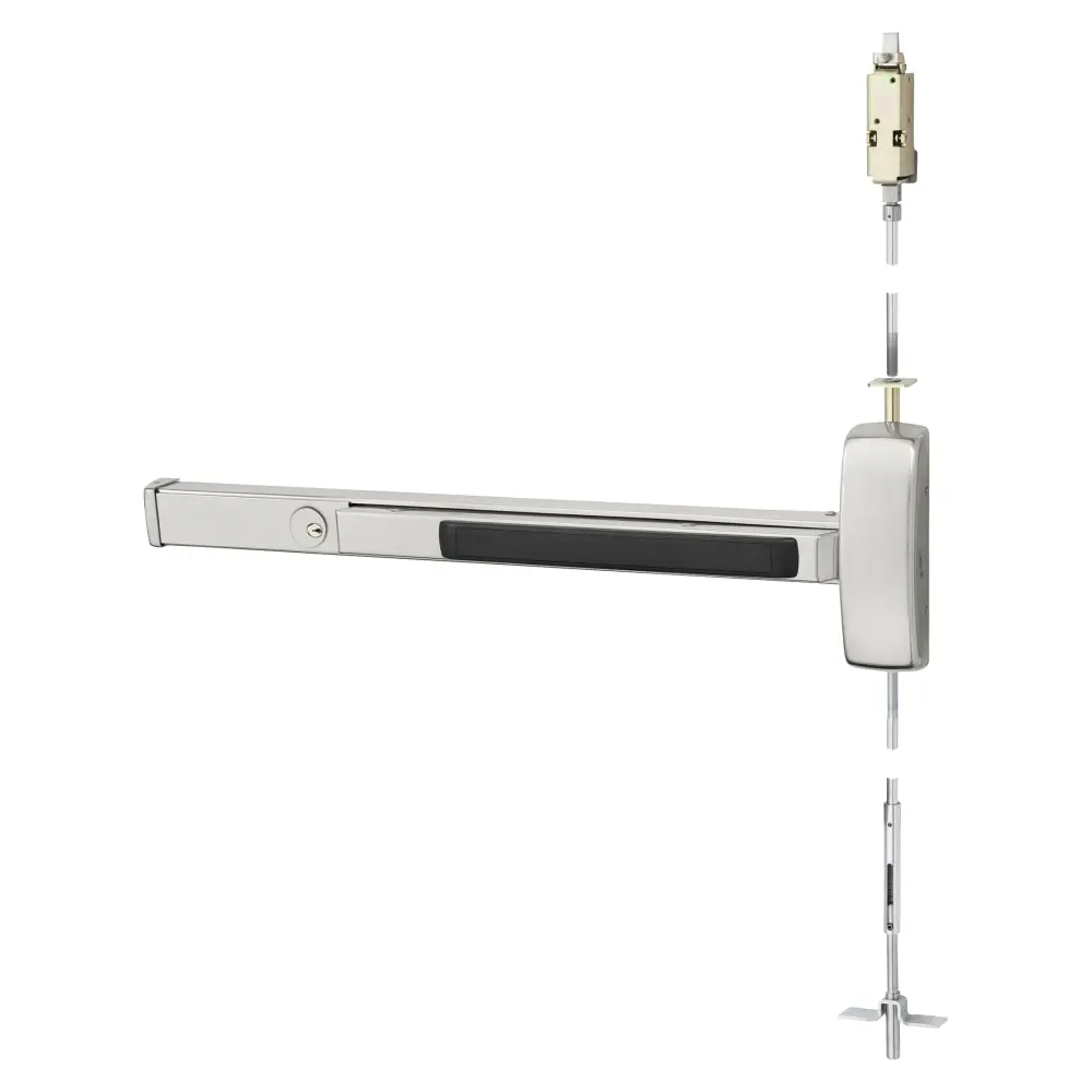 Sargent Concealed Vertical Rod Exit Device Satin Stainless Steel 16-WD8673G-12V ETP RHR 32D
